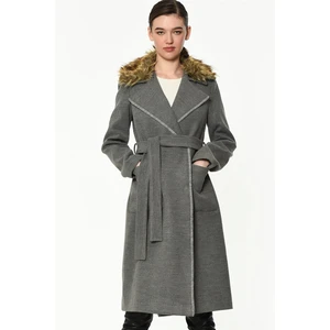 Z6580 DEWBERRY WOMEN's COAT-GREY