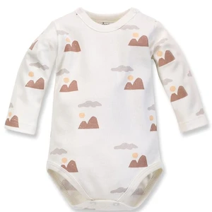 Pinokio Kids's Dreamer Longsleeve Bodysuit Ecru/Pattern