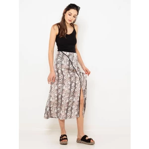 Grey patterned skirt with slit CAMAIEU - Women