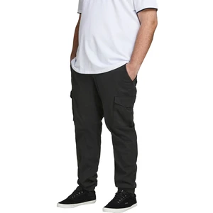 Jack&Jones PLUS Pánske nohavice JPSTPAUL Tapered Fit 12181655 Black 46/34