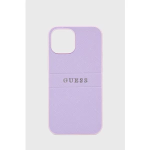 Zadní kryt Guess PU Leather Saffiano pro Apple iPhone 13 mini, nachová