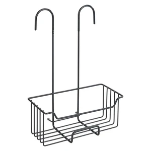 Czarna półka prysznicowa Wenko Milo