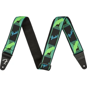 Fender Neon Monogram Strap Green/Blue