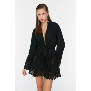 Trendyol Black Lace Detailed Beach Dress