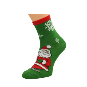 Bratex 2988 X-Mass Socks Women's Socks 36-41 green d-986