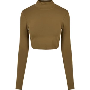 Women's Organic Long Sleeve Turtleneck - Olive