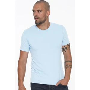 T8569 DEWBERRY BIKE COLLAR MEN'S T-SHIRT-DARK BLUE