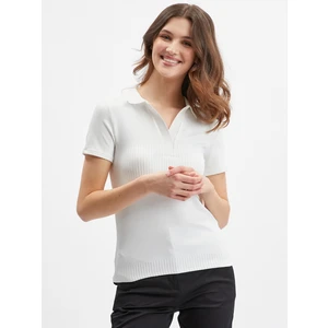 Orsay White Women's Knitted Polo Shirt - Women