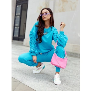 Turquoise sweatshirt Cocomore cmgBZ1260.R33