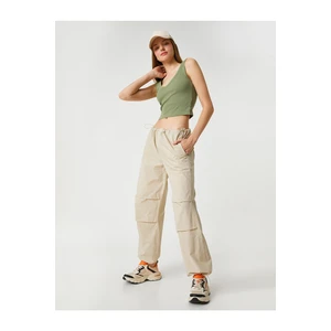 Koton Parachute Pants with Pocket Details, Elastic Waist and Legs.