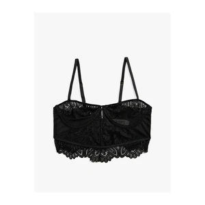 Koton Lace Bralette Underwired Unfilled Uncaptured, Adjustable Straps.