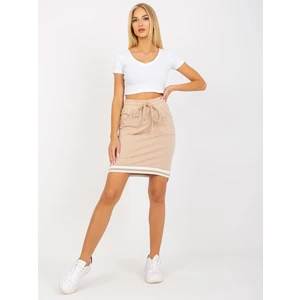 Beige skirt Och Bella OB-035.beige