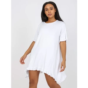 White minidress made of viscose larger size