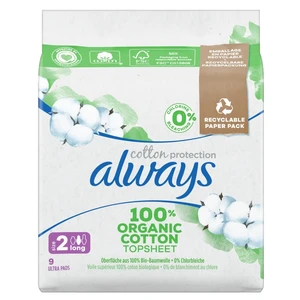 Always Cotton Protection Long vložky bez parfemace 9 ks