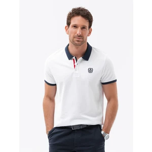 Ombre Men's polo shirt with contrasting elements