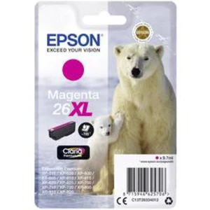 Epson originální ink C13T26334012, T263340, 26XL, magenta, 9, 7ml, Epson Expression Premium XP-800, XP-700, XP-600