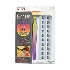 KISS imPRESS Press-on Falsies trsové nalepovacie mihalnice s uzlíkom 01 Natural 20 ks