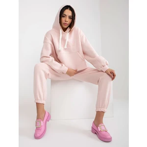 Light pink tracksuit with sweatshirt