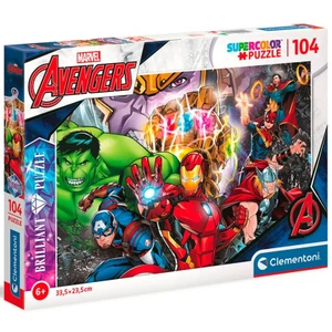 Clementoni - Puzzle 104 Brilliant, Marvel