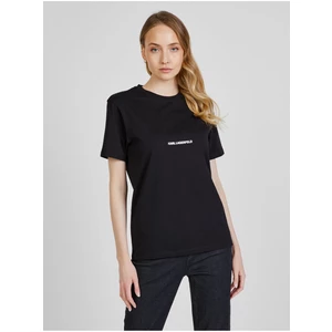 Tričko Karl Lagerfeld Unisex Logo T-Shirt - Černá - Xs