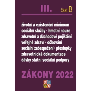 Zákony III/2022 část B - Pojištění, sociální služby