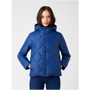 Blue Women's Lightweight Quilted Jacket with Hood Wrangler Transitional Puffer - Women