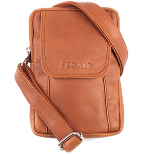 SEGALI Kožená crossbody taška 107 cognac