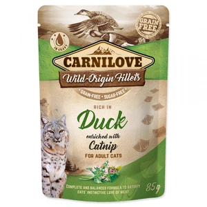 CARNILOVE cat  kapsa  ADULT  DUCK/catnip - 85g