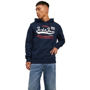 Jack&Jones Pánska mikina JJELOGO Regular Fit 12210824 Navy Blaze r S