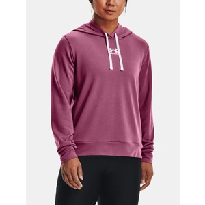 Under Armour Rival Terry Hoodie Mikina Růžová