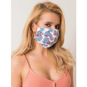 White protective mask with print