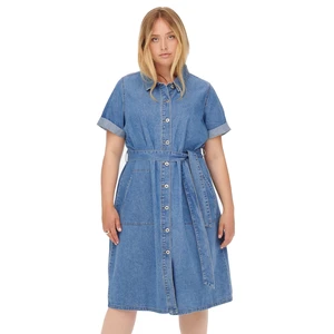 ONLY CARMAKOMA Dámské šaty CARJEN Relaxed Fit 15267446 Medium Blue Denim 5XL