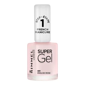 Rimmel Super Gel Step 1 lak na francúzsku manikúru odtieň 091 English Rose 12 ml