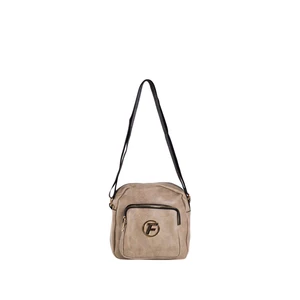 Beige small messenger bag on a wide strap