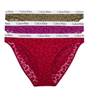 Calvin Klein 3 PACK - dámské kalhotky Bikini QD3926E-6VY S