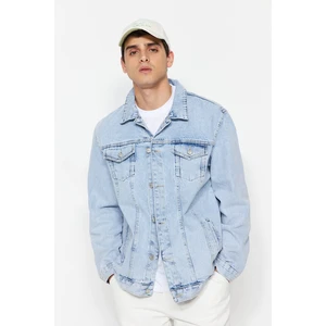 Trendyol Blue Men's Regular Fit Denim Jeans Jacket