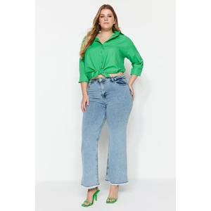 Trendyol Curve Plus Size Jeans - Blue - Wide leg