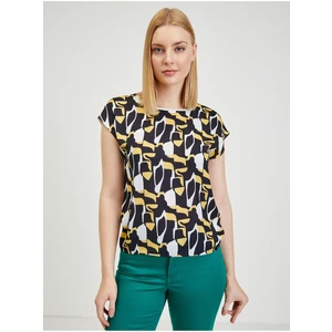 Yellow-blue women's patterned T-shirt ORSAY - Women