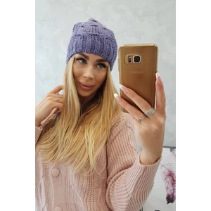 Beanie with fleece Karolina K243 purple