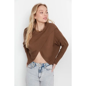 Trendyol Sweater - Brown - Regular fit