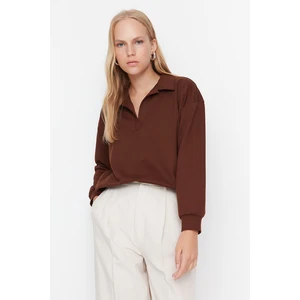 Trendyol Sweatshirt - Brown - Regular fit