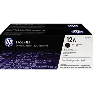 Toner HP 12A, 2x 2000 stran (Q2612AD) čierny <br />
HP LaserJet řady 1010, 1012, 1015, 1018, 1020, 1022, 3015, 3020, 3030 pro cca 2.000 stran při 5% pokrytí