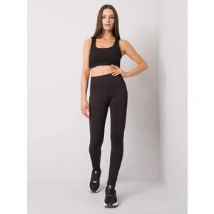 Women's black sports leggings