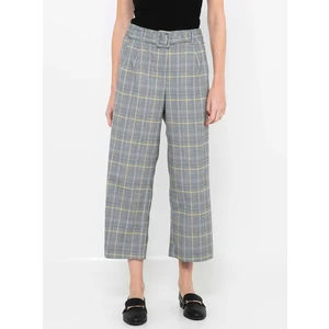 Grey Wide Checkered Culottes CAMAIEU - Women