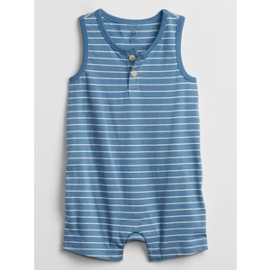 Modrý klučičí baby overal stripe shorty one-piece