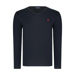 T8587 DEWBERRY V COLLAR MEN'S SWEATSHIRT-FLAT BLACK