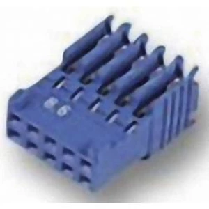 Pouzdro HE14 IDC TE Connectivity 281792-8, zásuvka rovná, AWG 28-26, 2,54 mm, 3 A, modrá