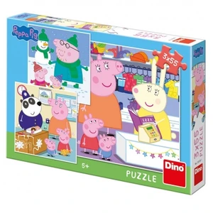 DINO Puzzle 3x55 dílků Peppa Pig Veselé odpoledne 18x18cm skládačka 3v1