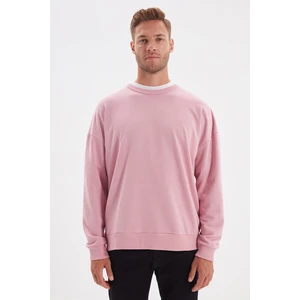 Trendyol Pink Men's Oversize Fit Sweatshirt