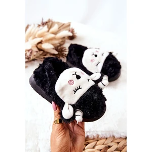 Children's Lamb Slippers Black Hollie